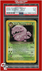 Team Rocket 14 Dark Weezing Holo PSA 7