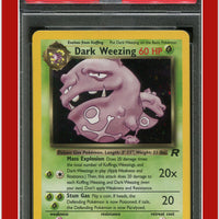 Team Rocket 14 Dark Weezing Holo PSA 8