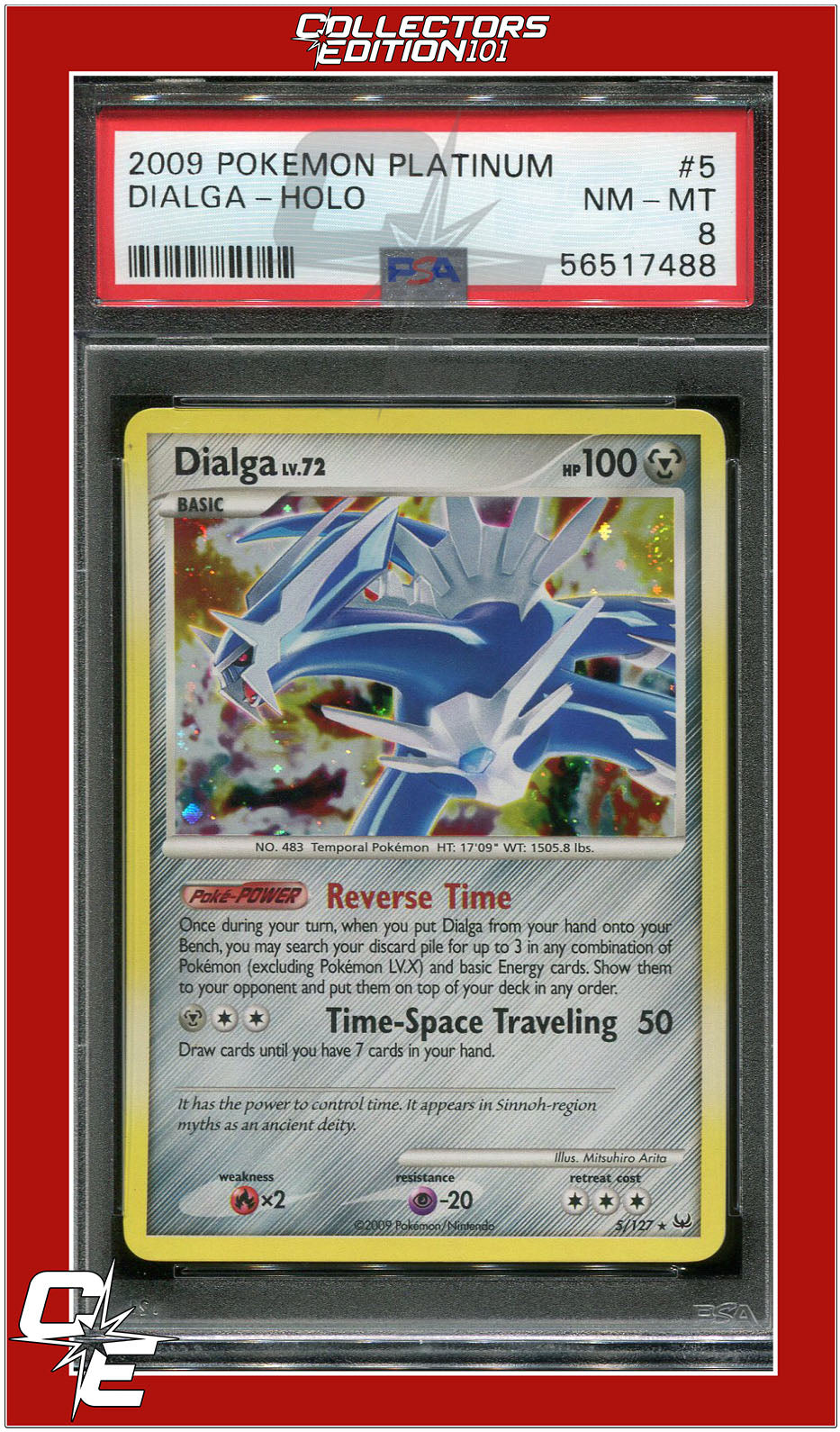 Platinum 5 Dialga Holo PSA 8