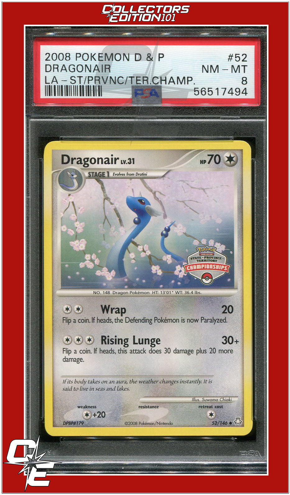 Legends Awakened 52 Dragonair S/P/T Championships PSA 8