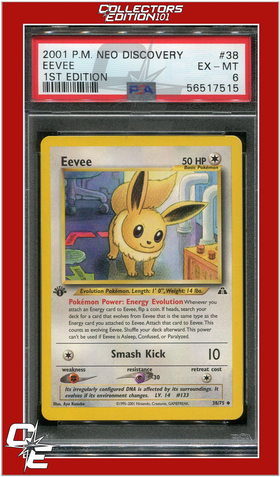 Neo Discovery 38 Eevee 1st Edition PSA 6