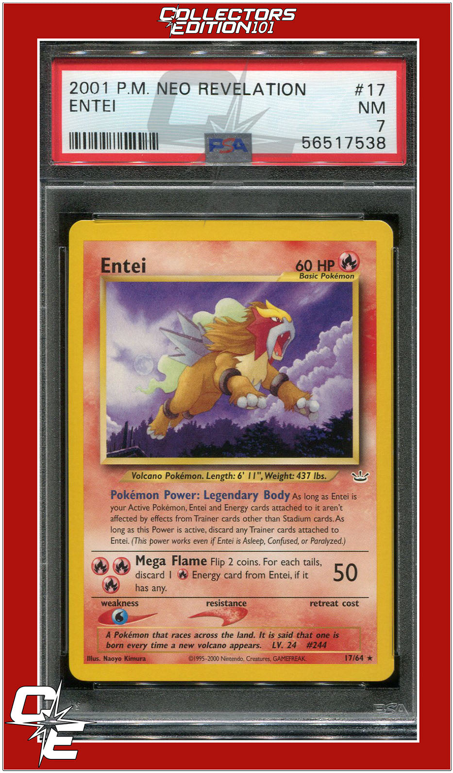 Neo Revelation 17 Entei PSA 7