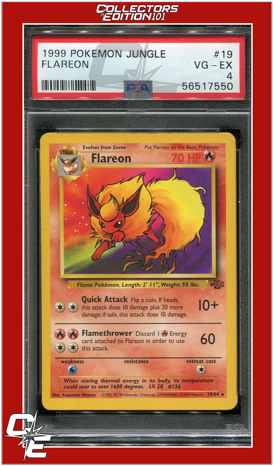 Jungle 19 Flareon PSA 4