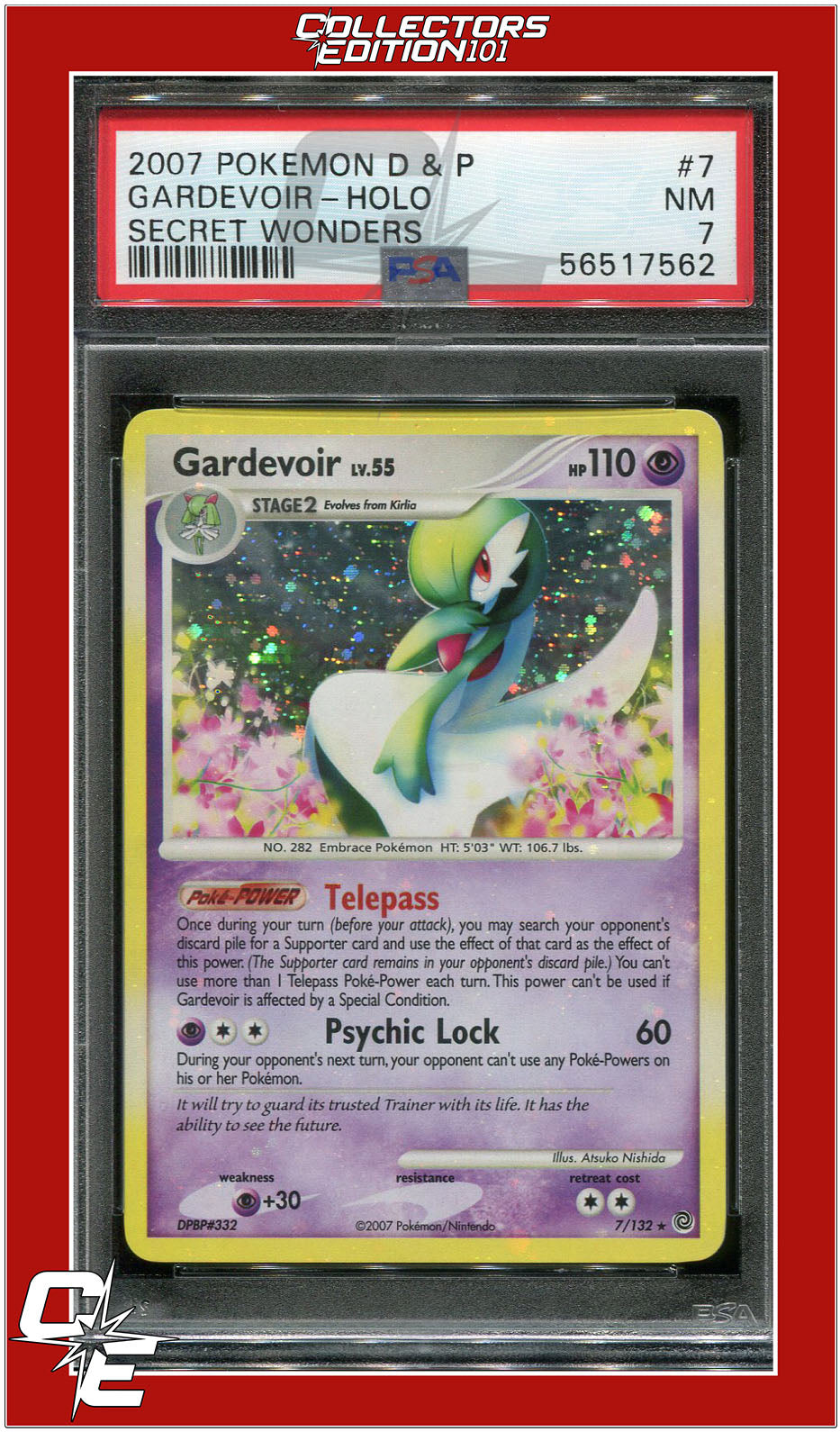 Secret Wonders 7 Gardevoir Holo PSA 7