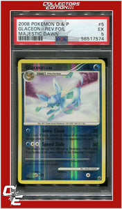 Majestic Dawn 5 Glaceon Reverse Foil PSA 5