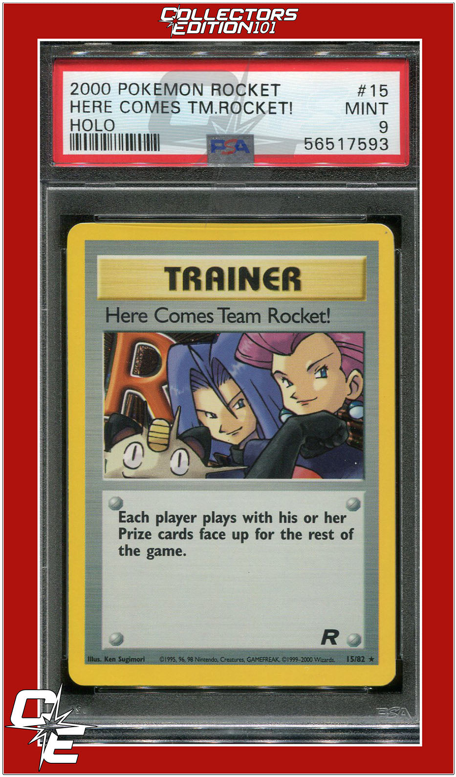 Team Rocket 15 Here Comes Team Team Rocket! Holo PSA 9