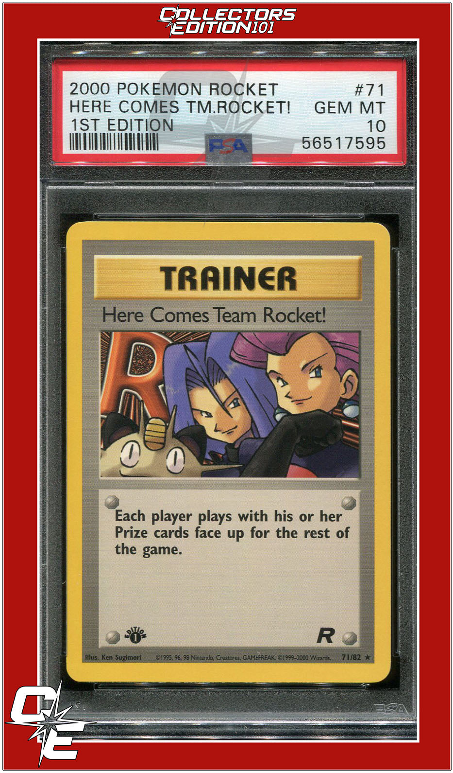 Team Rocket 71 Here Comes Team Team Rocket! 1st Edition PSA 10