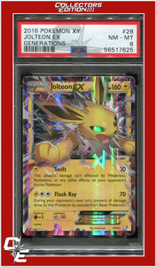 Generations 28 Jolteon EX PSA 8