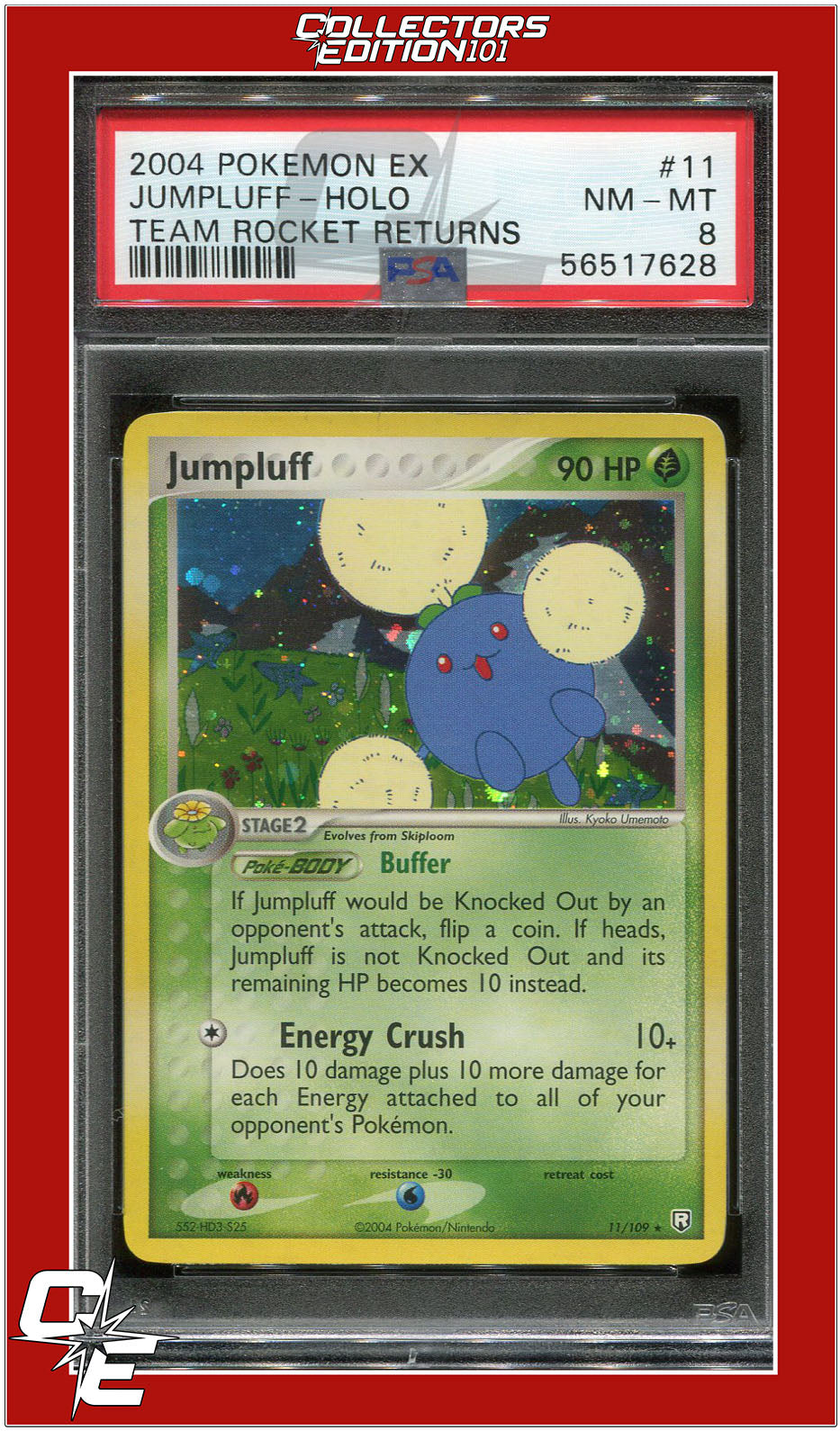 EX Team Rocket Returns 11 Jumpluff Holo PSA 8