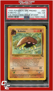 Fossil 50 Kabuto Wizards Gold Stamp PSA 4