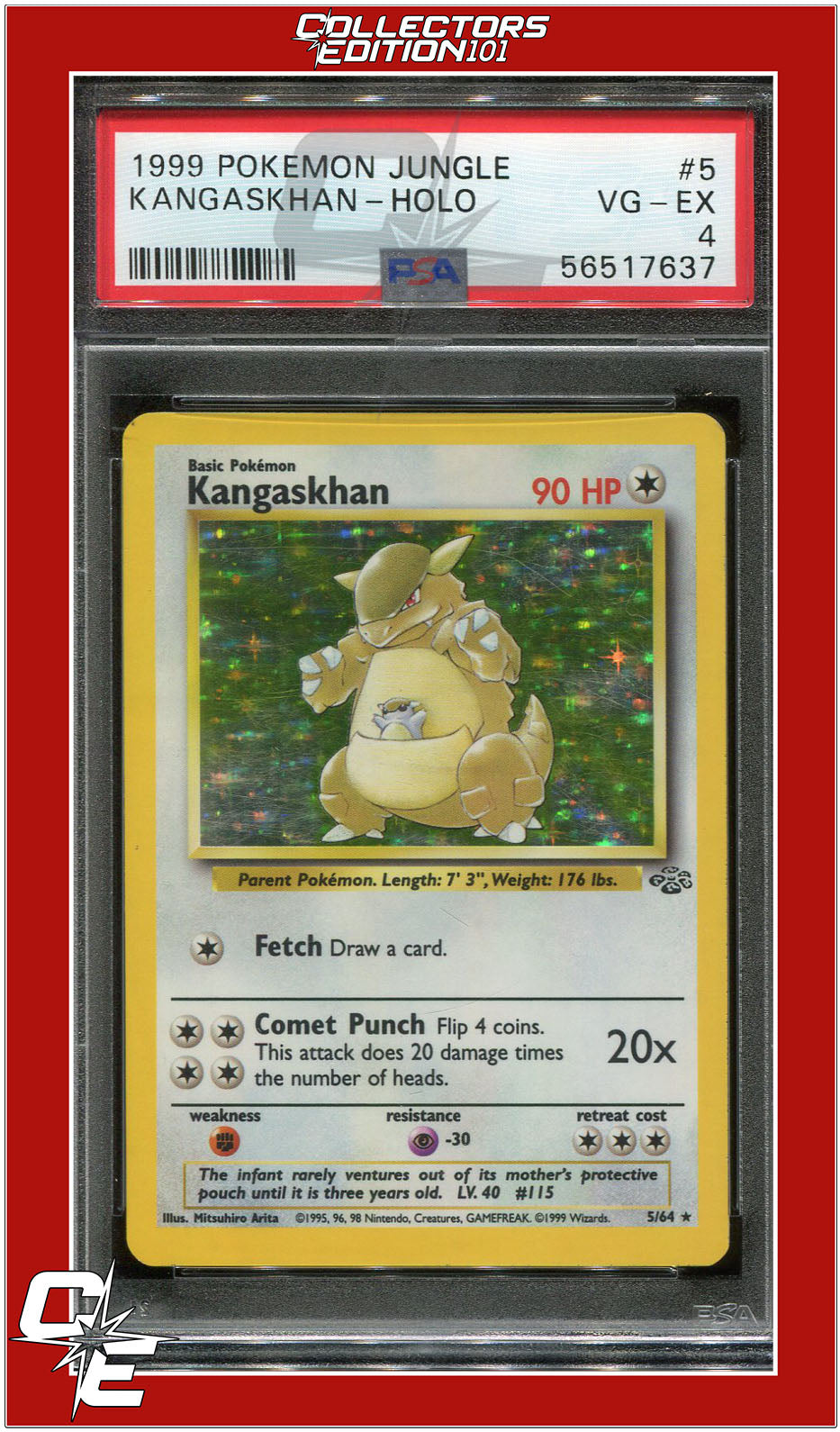 Jungle 5 Kangaskhan Holo PSA 4