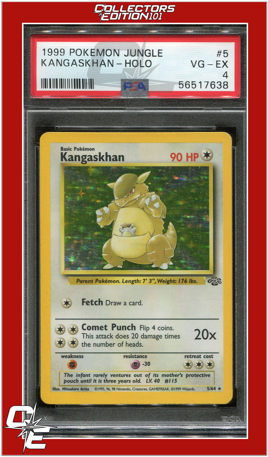 Jungle 5 Kangaskhan Holo PSA 4