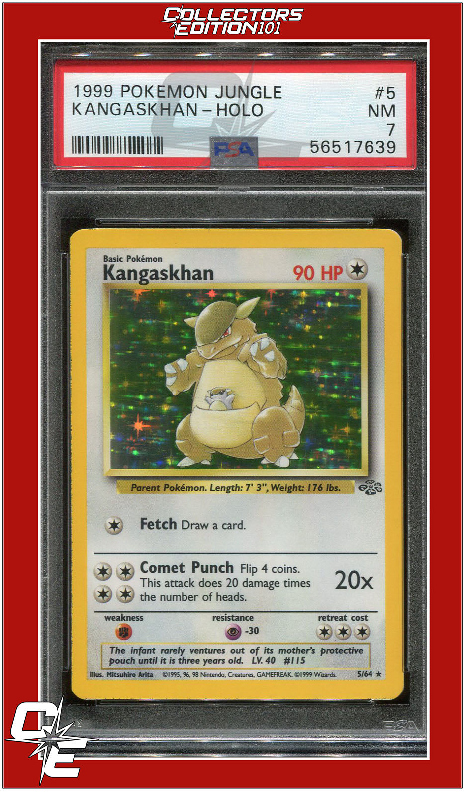 Jungle 5 Kangaskhan Holo PSA 7