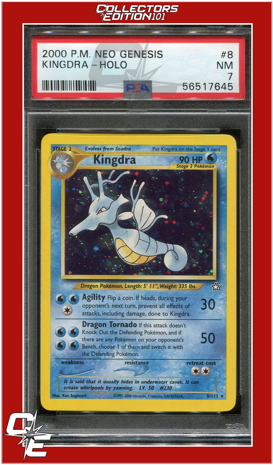 Neo Genesis 8 Kingdra Holo PSA 7