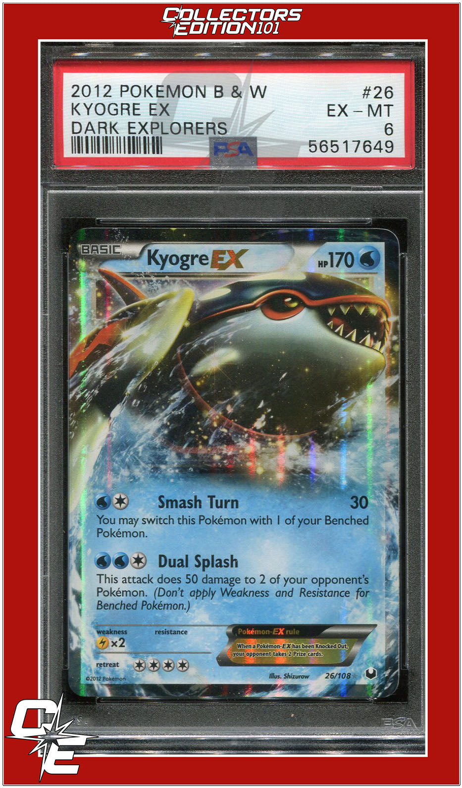 Pokemon Kyogre ex E-Readers fashion Black Star Promo CGC 9