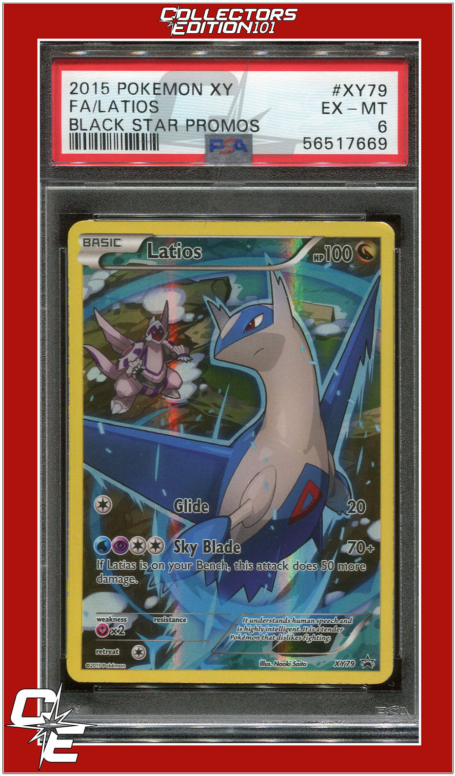 XY Black Star Promo XY79 Full Art Latios PSA 6