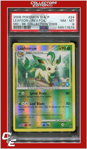 Majestic Dawn 24 Leafeon Reverse Foil Burger King 2009 PSA 8