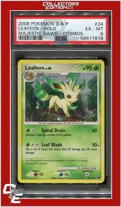 Majestic Dawn 24 Leafeon Holo Cosmos PSA 6