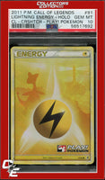 Call of Legends Lightning Energy 91 Holo Crosshatch Play! Pokemon PSA 10

