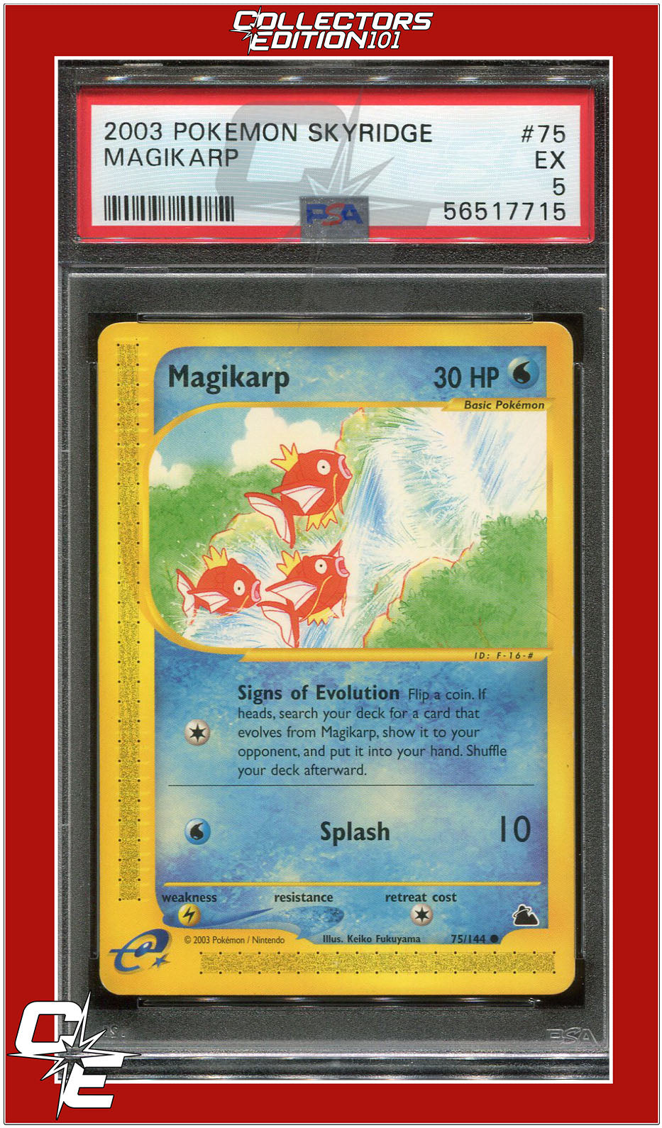 Skyridge 75 Magikarp PSA 5