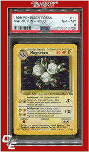 Fossil 11 Magneton Holo PSA 8