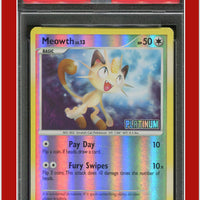 Legends Awakened 106 Meowth Reverse Foil Burger King 2009 PSA 7