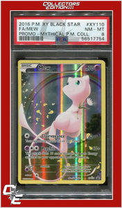 XY Black Star Promo XY110 Full Art Mew PSA 8