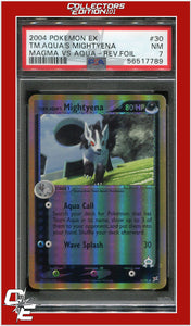 EX Team Magma vs Team Aqua 30 Team Aqua's Mightyena Reverse Foil PSA 7