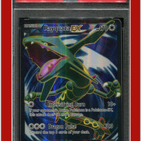 Roaring Skies 104 Full Art Rayquaza EX PSA 8