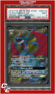 SM Black Star Promo SM139 Full Art Salamence GX PSA 9