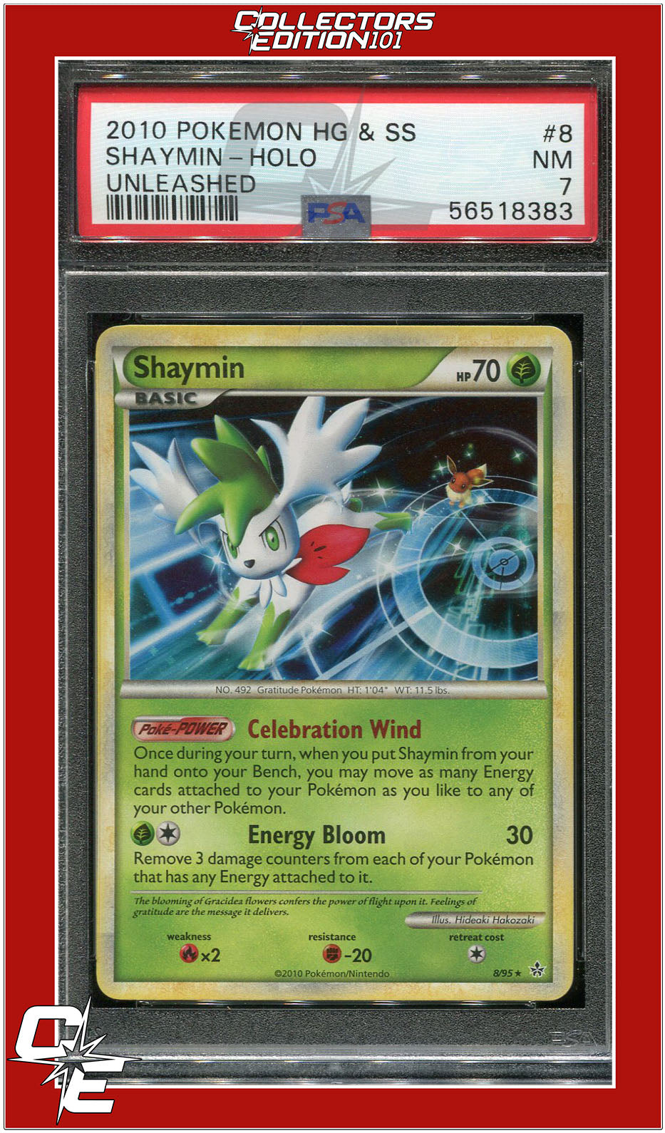 Unleashed 8 Shaymin Holo PSA 7