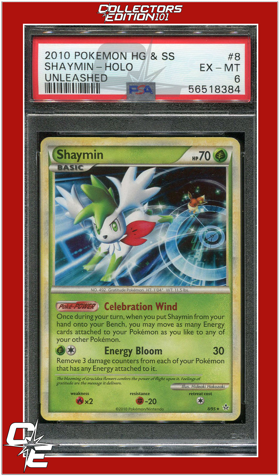 Unleashed 8 Shaymin Holo PSA 6