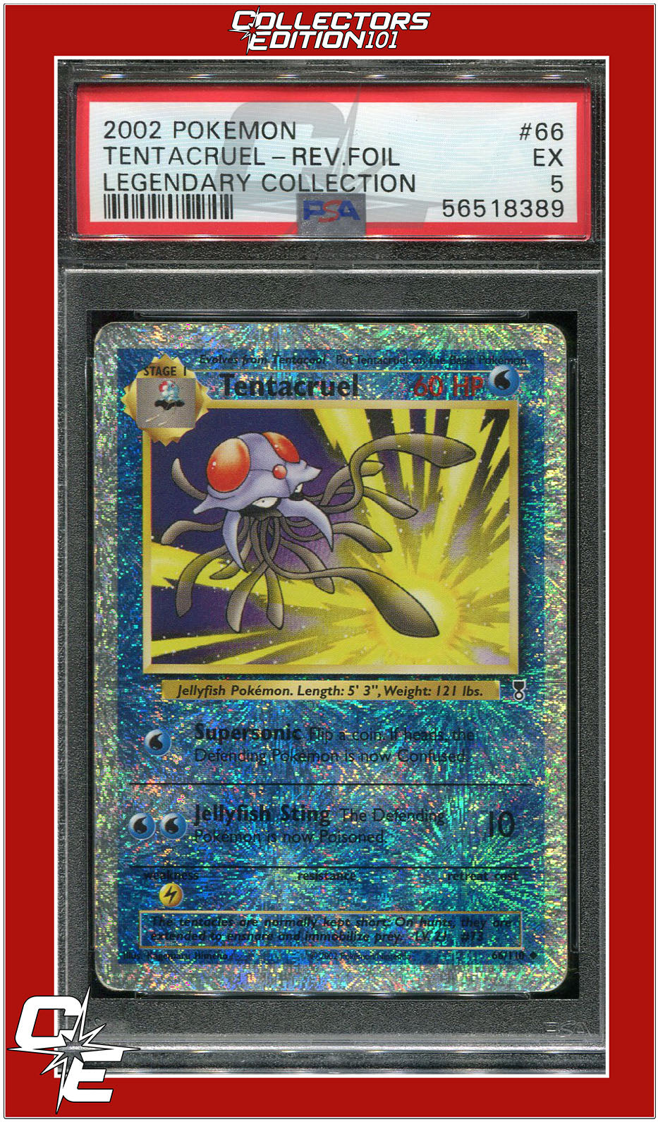 Legendary Collection 66 Tentacruel Reverse Foil PSA 5