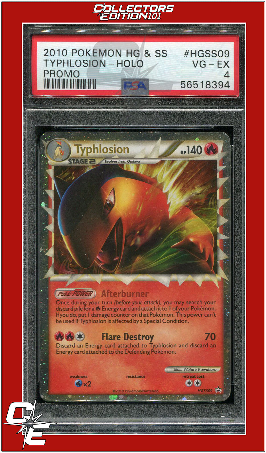 HGSS Black Star Promo HGSS09 Typhlosion Holo PSA 4