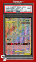 Unbroken Bonds 215 Full Art Pheromosa & Buzzwole GX Secret PSA 9
