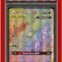 Unbroken Bonds 215 Full Art Pheromosa & Buzzwole GX Secret PSA 9