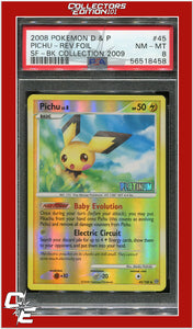 Stormfront 45 Pichu Reverse Foil Burger King 2009 PSA 8