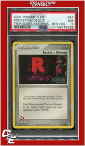 EX Team Rocket Returns 87 Rocket's Hideout Reverse Foil PSA 7