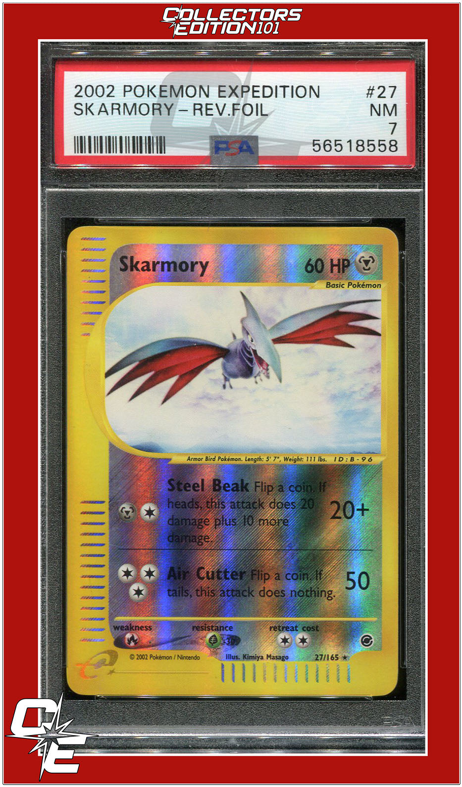 Expedition 27 Skarmory Reverse Foil PSA 7