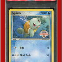 EX Crystal Guardians 63 Squirtle City Championships PSA 7