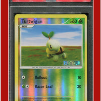 Majestic Dawn 77 Turtwig Reverse Foil Burger King 2009 PSA 7