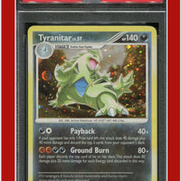 Mysterious Treasures 17 Tyranitar Holo PSA 7