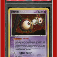 EX Unseen Forces N/28 Unown Holo PSA 7