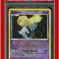 Legends Awakened 43 Uxie Holo Crosshatch 2009 Pokemon League PSA 8