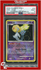 Legends Awakened 43 Uxie Holo Crosshatch 2009 Pokemon League PSA 9