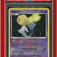 Legends Awakened 43 Uxie Holo Crosshatch 2009 Pokemon League PSA 9