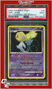 Legends Awakened 43 Uxie Holo Crosshatch 2009 Pokemon League PSA 9