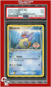 EX Crystal Guardians 42 Wartortle S/P/T Championships PSA 7