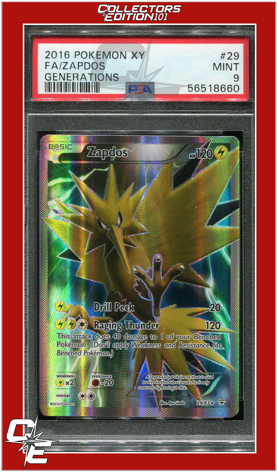 PSA 9 Pokémon Rumble Zapdos shops