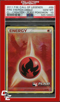 Call of Legends Fire Energy 89 Holo Crosshatch Play! Pokemon PSA 10
